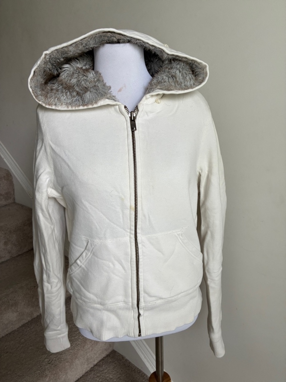 Aqua Fur Lined Hoodie Jacket(14)
